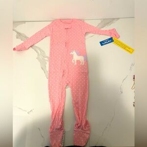 Carter's Pink Polka Dot Unicorn Footie Sleeper